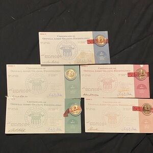 Uncirculated A grade presidential dollars